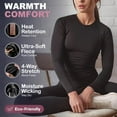 thumbnail image 5 of Thermal Underwear for Women Long Johns with Fleece Lined Base Layer Top and Bottom Set Cold Weather, 5 of 8