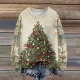 thumbnail image 5 of WTOBBY Women's Christmas Printed Knitted Sweater Top, Long Sleeve Round Neck Casual Pullover, Holiday Themed Yarn Sweater for Women,Light Gray S, 5 of 5