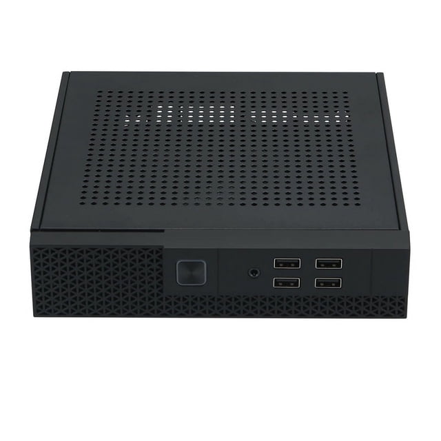 Caja de computadora Mini ITX, chasis host HTPC, gabinete ITX USB 2.0, chasis de control industrial para oficina y negocios.