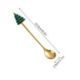 thumbnail image 3 of CuiLiyq Christmas Coffee Spoons, Santa Claus Christmas Tree Snowman Elk Stainless Steel Gold Spoons for Coffee Dessert Cake Tea Soup Dinner Tableware and Xmas Gift (Round Tree), 3 of 8