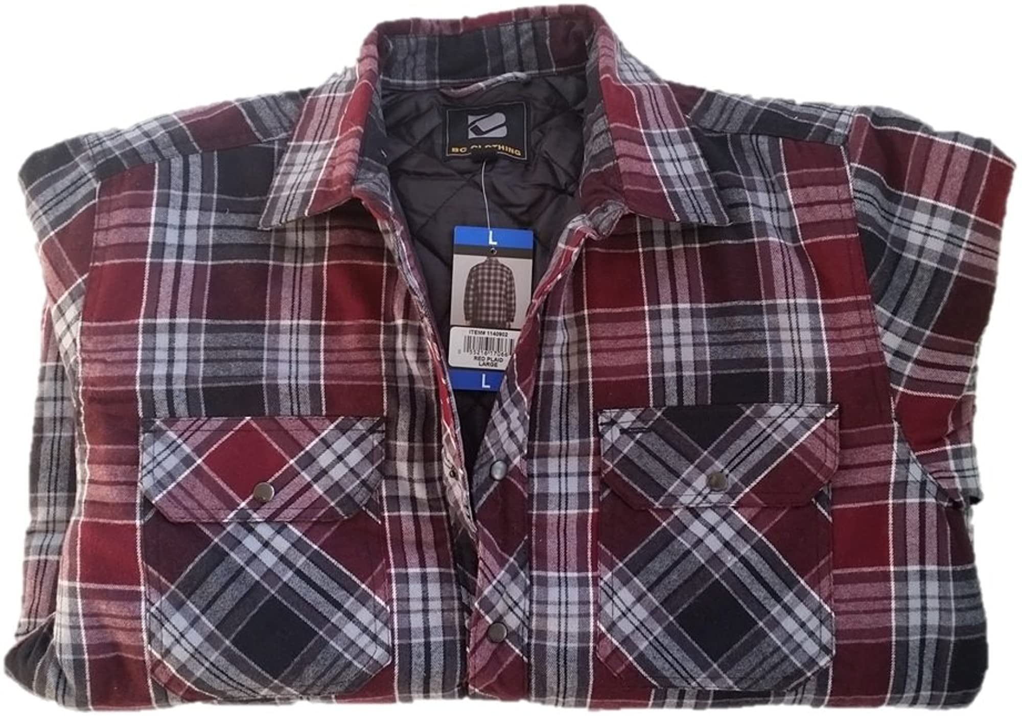 bc clothing men's flannel shirt jacket