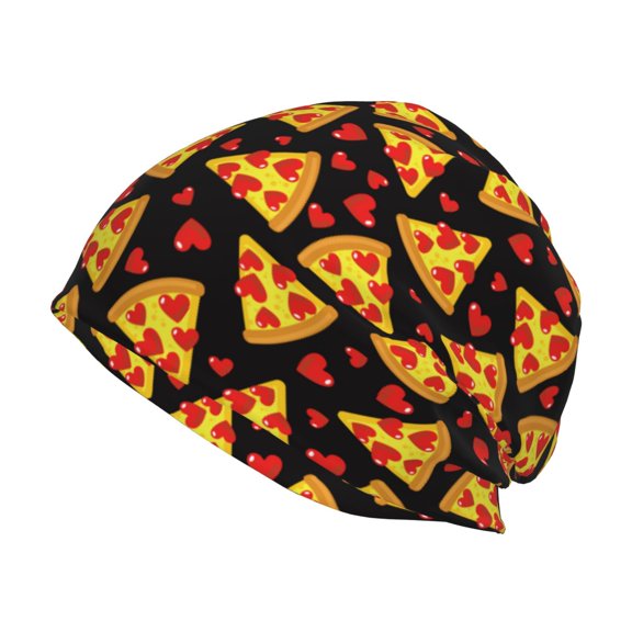 Naloa Cartoon Pizza Beanie for Men Women Knitted Unisex Winter Hat Beanies Cap Knit Cuffed Beanies Hats
