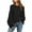 Black, variant on Women's Oversized Jumper Sweater Batwing Puff Long Sleeve Knit Tops