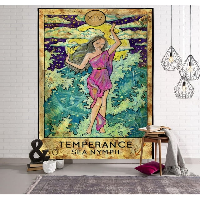 Tapiz de tarot de viento Decoración de interiores Transformación Fondo de tela Decoración de sala de estar Tela colgante