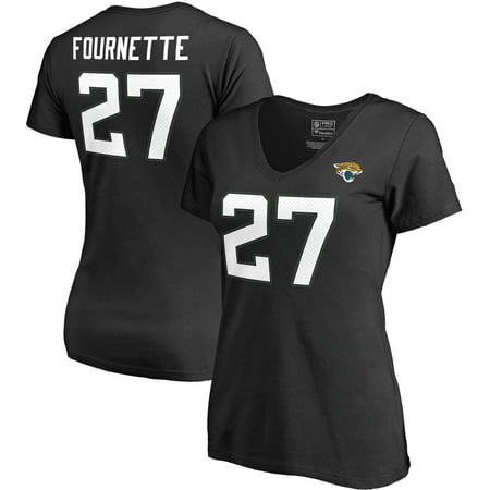 Leonard Fournette Jacksonville Jaguars NFL Pro Line by Fanatics Branded Women's Team Authentic Stack Name & Number V-Neck T-Shirt -