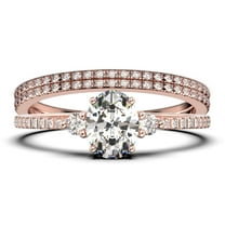 Minimalist 2.25 Carat Oval Cut Simplistic Diamond Moissanite Engagement Ring, Classic Wedding Ring in 10k Solid White Gold, Gift For Her, Promise Ring, Trio set