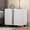 White, variant on Shaiailed 23" White Nightstand with Drawers,Modern Bedside Table with Metal Foot,Minimalist Nightstand with Mirrored Metal Handles,Sofa Side End Table for Bedroom and Living Room
