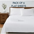 thumbnail image 6 of Truly Soft Hospitality Collection 6-Piece Full Flat Sheet Set in White, Solid Color, OEKO-TEX Certified, 6 of 6