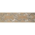 thumbnail image 1 of Vickerman 4" Gold Dupion with Gold Sequin Stripe Christmas Ribbon, 1 of 1