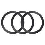 3Pcs Magnetic Adapter Ring, Magnetic Wireless Charger Conversion Kit, Black