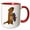 Red/White, variant on 3drose, Cool Humorous Sea Otter with Colorful Fish Cartoon, 11oz Mug