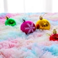 thumbnail image 6 of DweIke Round Rug for Bedroom,Soft Shaggy Area Rugs for Living Room Decor,Fluffy Circle Carpets for Nursery,5'x5',Rainbow, 6 of 7