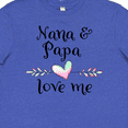 thumbnail image 4 of Inktastic Nana and Papa Love Me Heart Grandchild Youth T-Shirt, 4 of 5