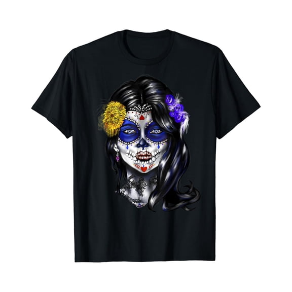 Mexican Sugar Skull Girl Tshirt