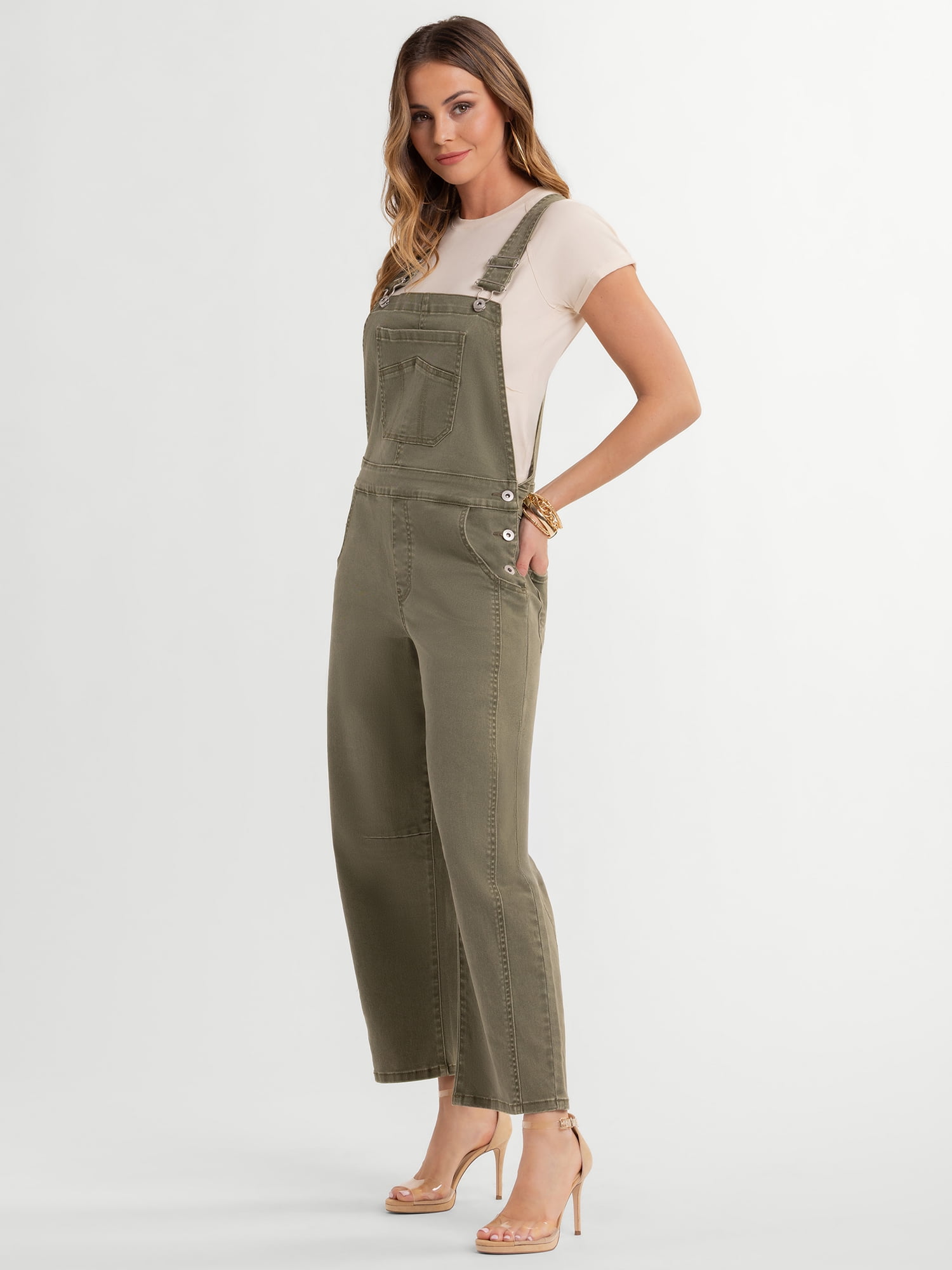 Jessica Simpson Women's Overall Barrel Leg, Sizes XS-XL