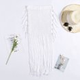 thumbnail image 4 of Idoravan Women's Basic Versatile Skirt Clearance Women Solid Swimsuit Bohemian Hollow Weave Long Tassels Cover Up Bikini Swimwear Beach Cover-Ups Wrap Skirt, 4 of 4