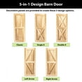 thumbnail image 2 of Homacer 5-in-1 36in x 96in Pine Wood Frame Barn Door without Installation Hardware Kit, 2 of 5