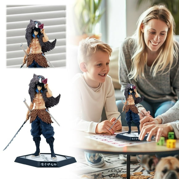 De mon Sla yer Inosuke 28cm Black Toy Action Figure - Hard-to-Find Anime Desktop Decor, Collectible Handcrafted Figurine for Fans