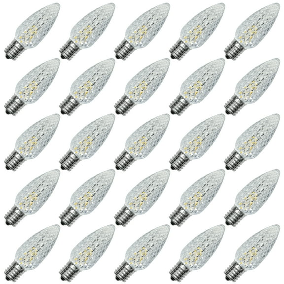 Austin Coast 100-Pack C9 LED Bulbs, Warm White 2700K, E17 Base, Commercial-Grade Outdoor Holiday & Christmas Lights
