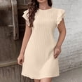 thumbnail image 2 of zbxnLI Women's Mini Dress Ruffle Short Sleeve Dresses Summer Lightweight Casual Vacation Sundress for Women, 2 of 7