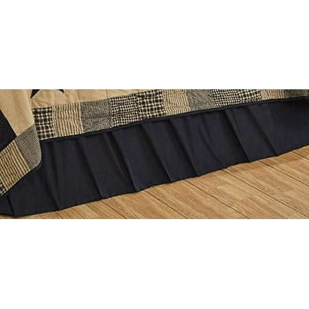 Country Queen Bedskirt Solid Black Queen Bed Skirt, Beautifully compliments Country, Cabin, Primitive, and Rustic Decor Styles! By Olivia's Heartland ()