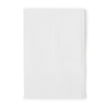 McKesson Dental Bibs - Non-Sterile, Waffle Embossed, Non-Radiopaque, Highly Absorbent Disposable Towels - White, 13 1/2 in x 18 in, 500 Count