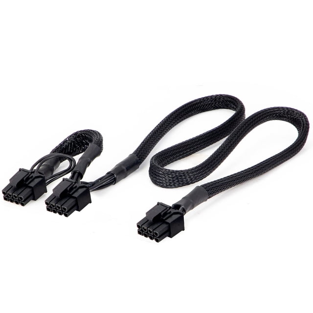 Cable de alimentación YSIUENG de 8 pines a doble de 6+2 pines de 65+20 cm para Corsair y Thermaltake