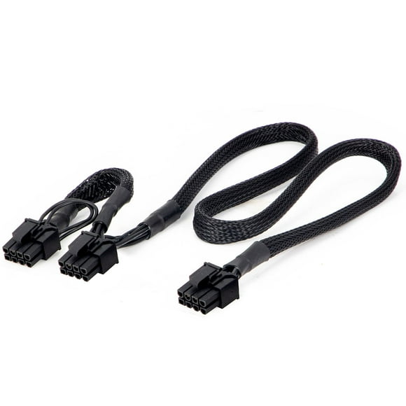 Cable de alimentación YSIUENG de 8 pines a doble de 6+2 pines de 65+20 cm para Corsair y Thermaltake