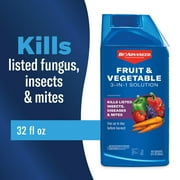 BioAdvanced Fruit & Vegetable 3n1 Solution 32oz Concentrate, Controls Insects & Diseases