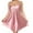 Pink, variant on Wdfiry Nightgowns for Women Comfortable Homewear Silk Satin Spaghetti Strap Nightshirt Solid Color Plus Size Sleeveless Tie Short Nightdress