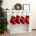 thumbnail image 4 of 20 Inches Monogrammed Red Christmas Stockings, Super Soft Large Monogram Stockings, Red Letter Stockings for Christmas Holiday Xmas Gift, 4 of 8