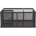 thumbnail image 7 of MyGift Rectangular Metal Mesh Office Supplies Storage Organizer, Black, 7 of 7