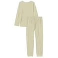 thumbnail image 6 of FOR U DESIGNS Vintage Butterfly Pajama Set for Women Fall Long Sleeve with Pockets Women 2 Pack Size XS Ladies Sleepwear Pants Set Long Crew Neck Tops for Women, 6 of 6