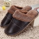 thumbnail image 1 of Zapatillas de algodón de moda, zapatillas de piel de vaca de invierno, zapatillas de casa para hombres y mujeres, 1 of 6