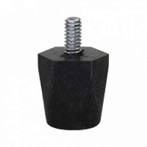 Set of 4 Adjustable Rubber Bumper Feet, Levelers, 1/420 Thread, Solid