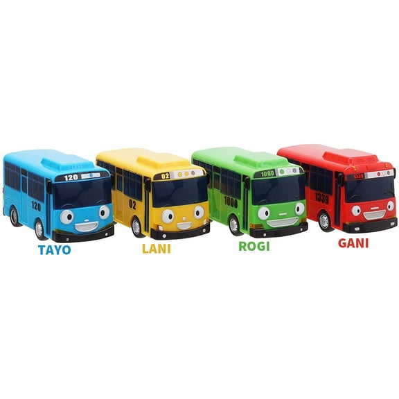 TAYO The Little Bus Special Friends Set Series (Mini Bus Set-Tayo,Lani,Rogi,Gani)