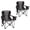 Black Oversized Camping Chiars-2PC, variant on Camping Chairs 350LBS Capacity, Heavy Duty Folding Chair with 4-Can Cooler Bag, Portable Outdoor Chair with Cup Holder for Adults, Collapsible for Tailgating, Beach, Fishing
