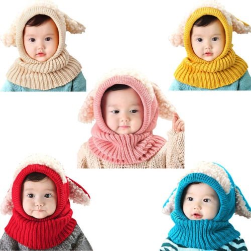 Joli Nouveau-Né Enfants Bébé Garçon Filles Hiver Chaud Bonnet à Pompon Bobble Tricoté Tuque Foulard Ensemble