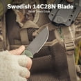 thumbnail image 4 of CIVIVI Timberbark Fixed Blade Knife with Kydex Sheath & Clip, 3.2" 14C28N Blade Micarta Handle with Lanyard, Ideal EDC Hunting Knife for Outdoor Adventures Camping Hiking C23094-3, Green, 4 of 7