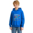 thumbnail image 7 of IWRICH Happy 100th Days of Kindergarien Hoodies for Boys Girls Long Sleeve Lined Hooded Sweatshirts Cute Tops,Size 2-14 Years Blue 150, 7 of 7