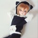 thumbnail image 3 of Cute Cat Ear Sudadera Con Capucha Pantalones Superiores Conjunto De Medias Para 1/4 BJD SD MSD Negro Sunnimix Traje de ropa de muñecas, 3 of 7