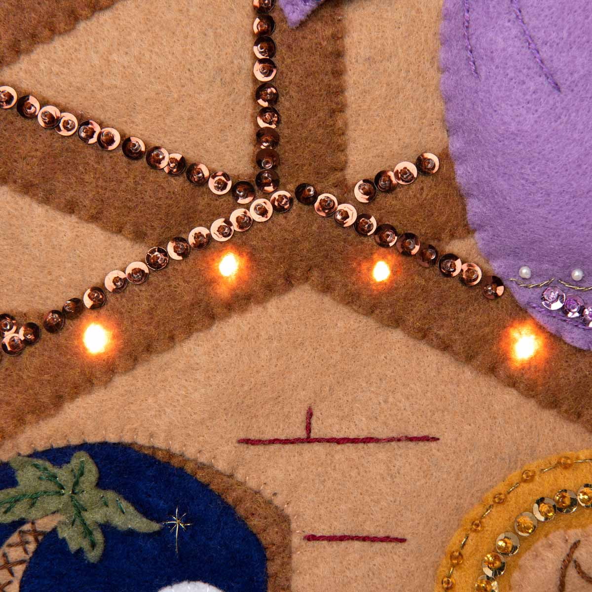Bucilla Felt Applique DIY Holiday Wall Hanging Kit, Away in the Manger, 16" x 22"