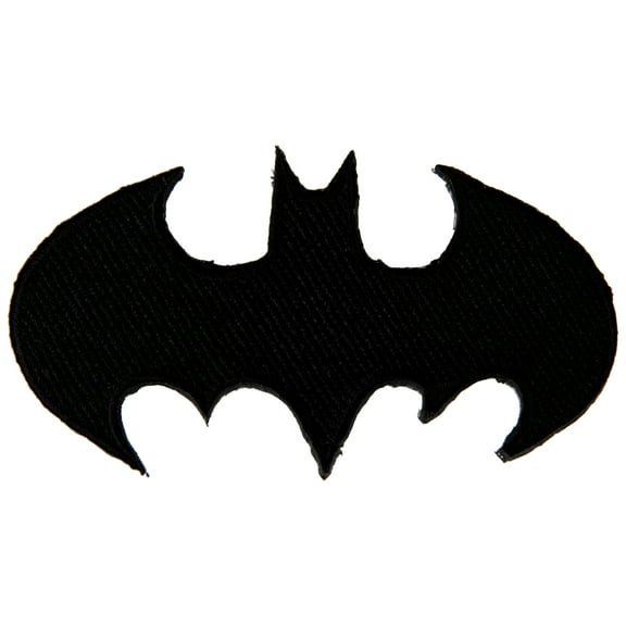 Officially Licensed Originals: Batman, Embroidered Iron-on Rayon Patch & Appliques, Black - 4" x 2"