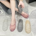 thumbnail image 4 of Women Casual Flat Sandals Hollowed Out Fashion Beach Slide Sandals Flat Heel Clear PVC Jelly Slippers Shoes, 4 of 17