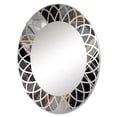 thumbnail image 2 of Designart "Marble Granite Agate with Gold Accents VI" Modern Geometric Round Wall Mirror - Modern Oval Printed Decorative Oversized Mirror - Multiple Color Options, 2 of 4