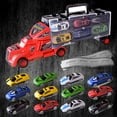 thumbnail image 6 of Tineasur Carrier Truck Toys Mini Transporter Vehicle Model Alloy 13Pcs, 6 of 6