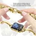 thumbnail image 3 of Slim Band Compatible with Apple Watch 42mm 44mm 45mm 49mm iWatch Series 9 8 7 6 5 4 3 2 1 SE/iWatch Ultra 1/Ultra 2, Women Adjustable Replacement Bracelet, Jewelry Metal Strap,Gold, 3 of 6