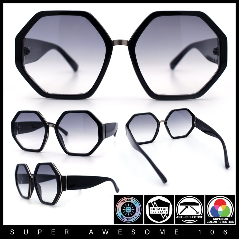 Womens Octagonal Oversized Retro Chic Fashion Double Rim  display picture 1