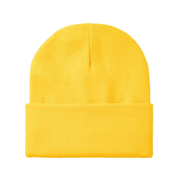 FAIWAD Beanie Hat for Unisex Ribbed Knitted Slouchy Beanie Hats Solid Color Soft Foldable Hat