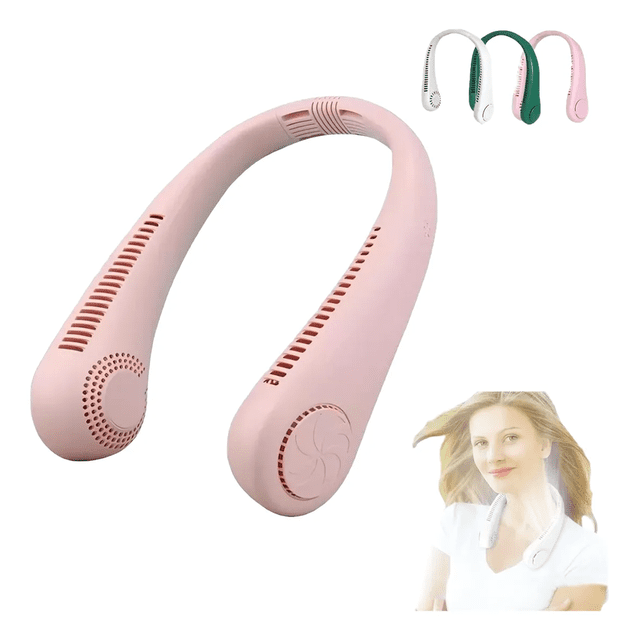 Ventilador De Cuello Portátil Silencioso Recargable Usb Xtellar rosa